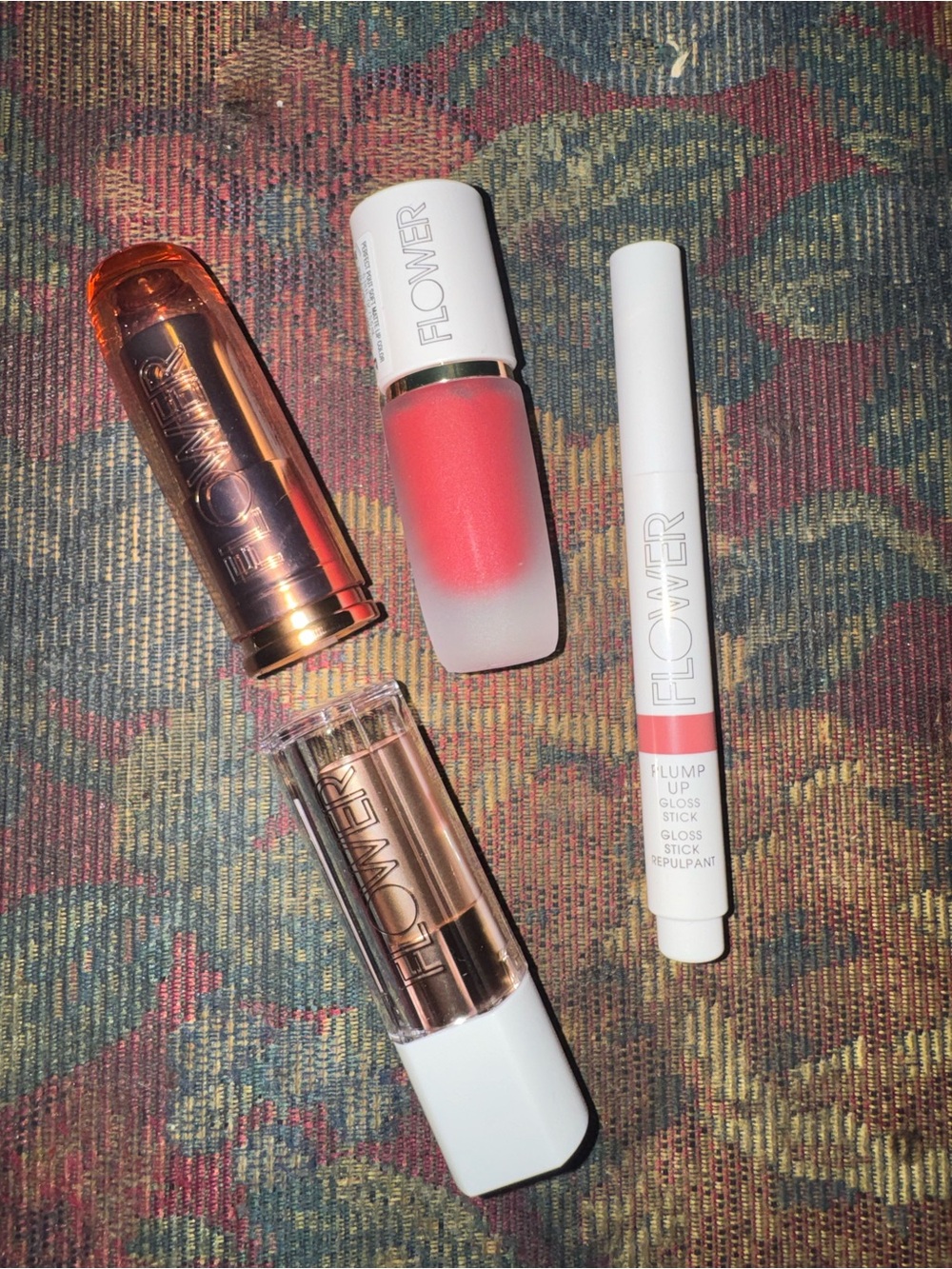 Flower 4 pc lipsticks makeup bundle